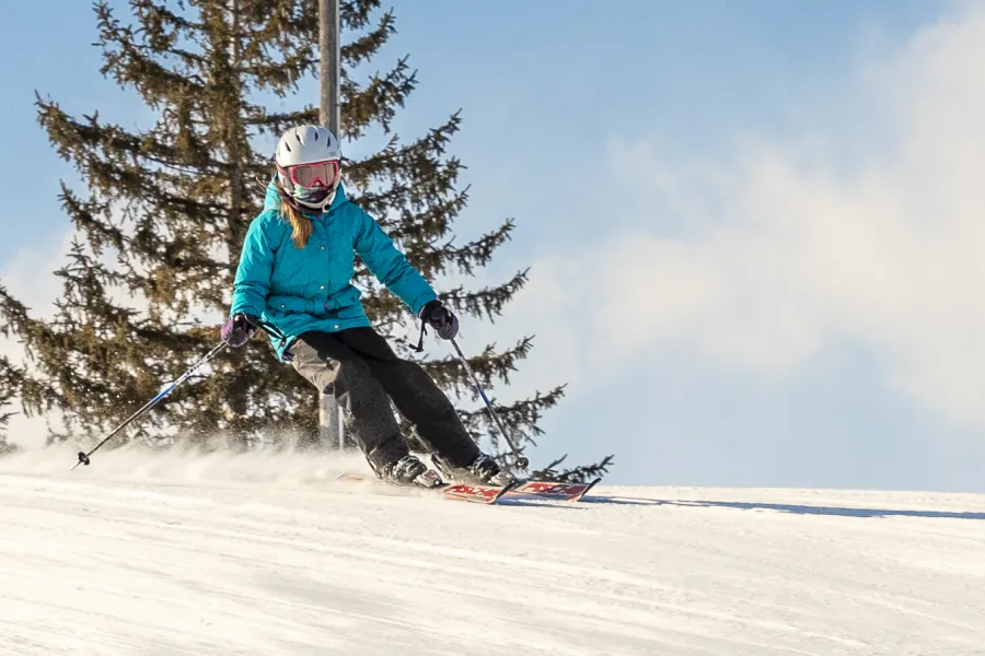 A skier at Afton Alps 
