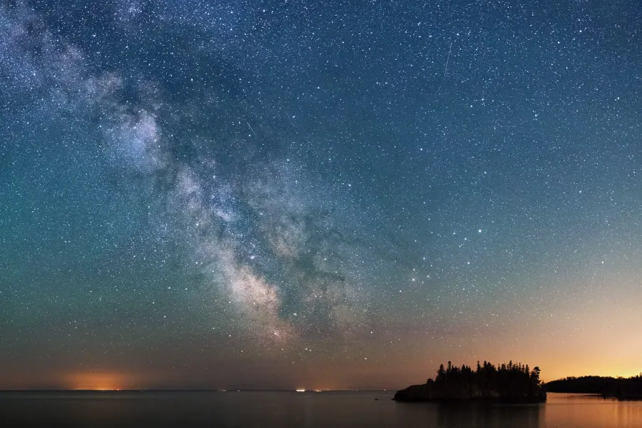 The Milky Way, as viewed from Split Rock State Park along Lake Superior