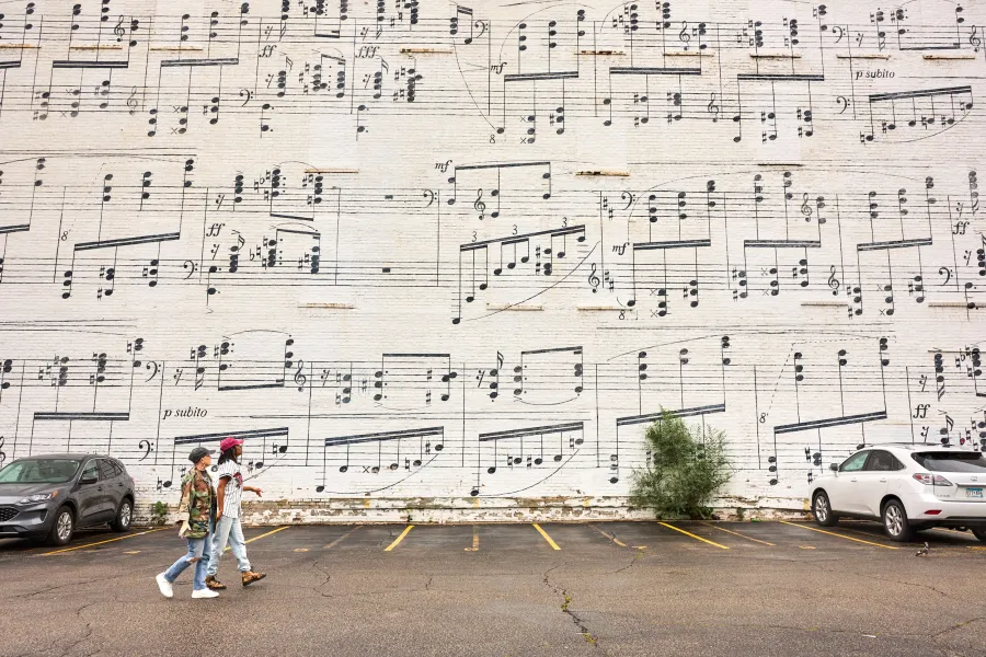 The Schmitt Music Mural in downtown Minneapolis 