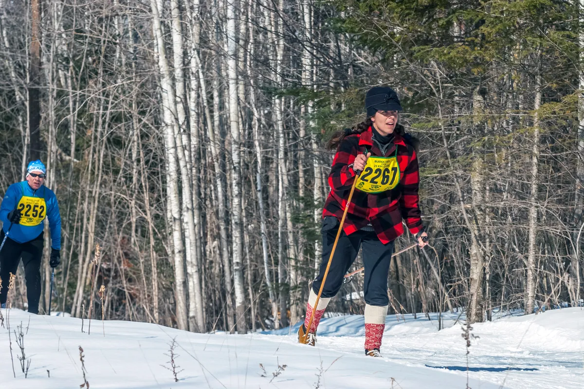 Cross-country skiing at Buena Vista ski area in Bemidji