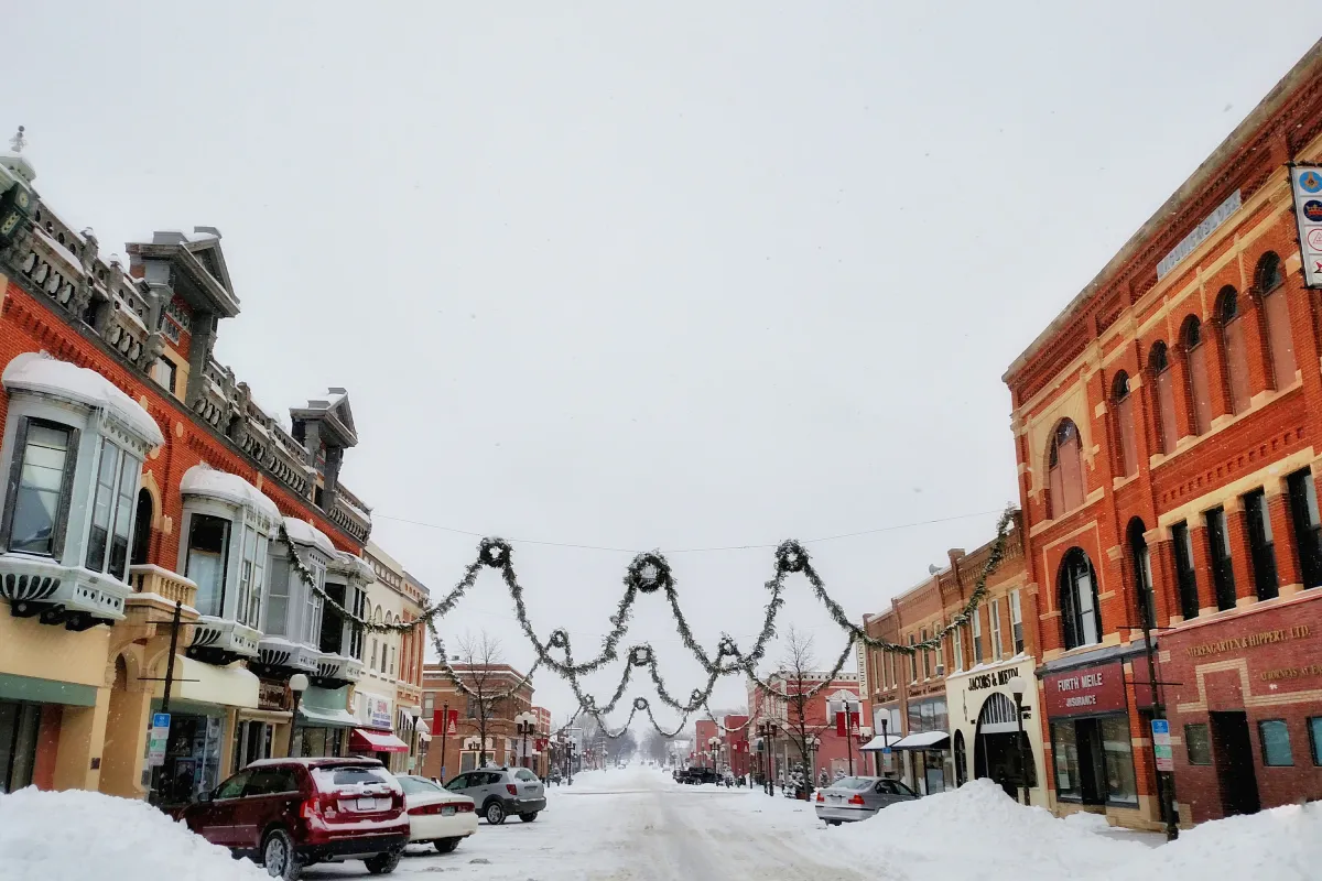 Winter downtown New Ulm