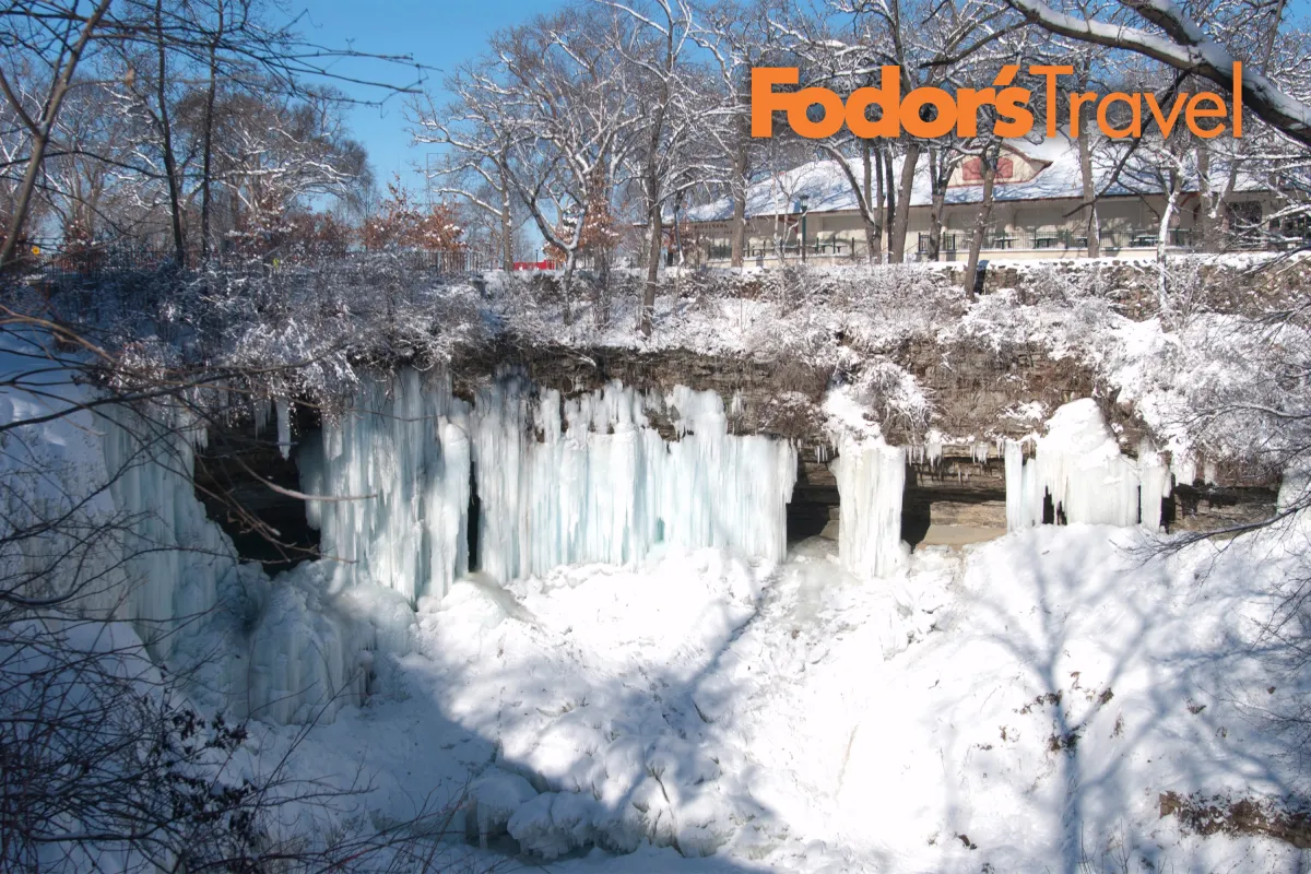 Minnehaha Falls in winter