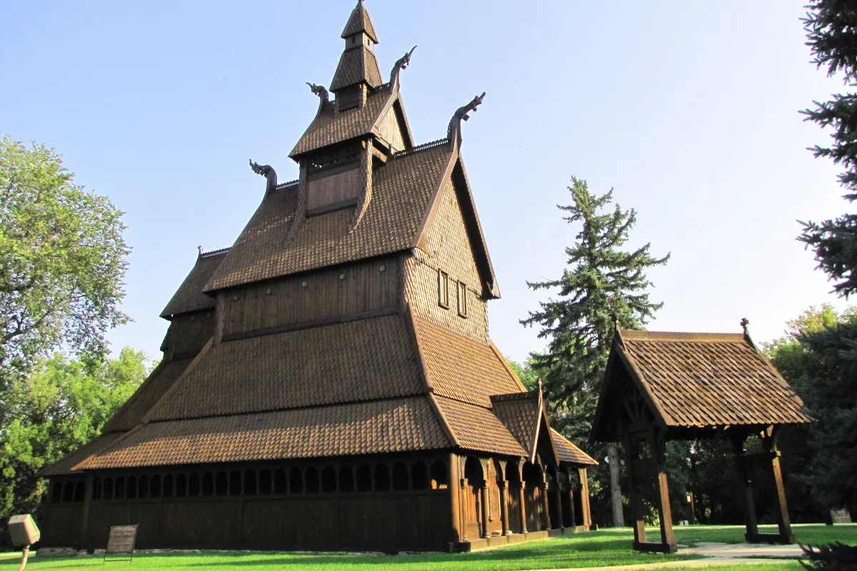 The Hopperstad Stave Church at Moorhead's Hjemkomst Museum