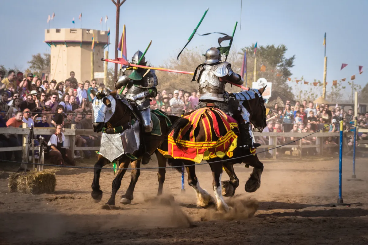 Jousting knights at the Minnesota Renaissance Festival
