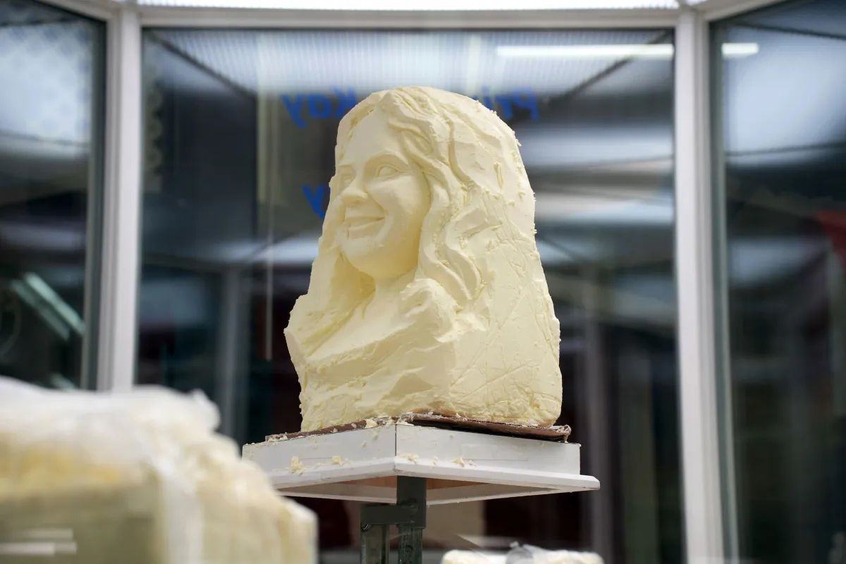A butter sculpture at the Dairy Building