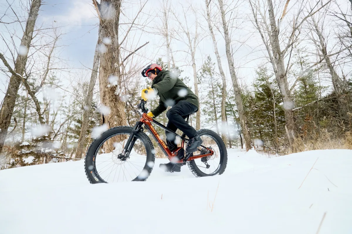 Fat biking during the winter at Cuyuna Country State Recreation Area