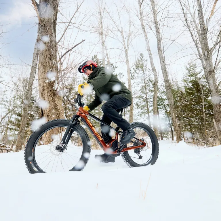 Fat biking during the winter at Cuyuna Country State Recreation Area