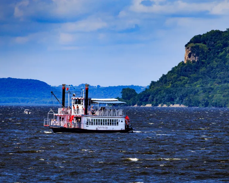 Paddlewheel boat on Lake Pepin
