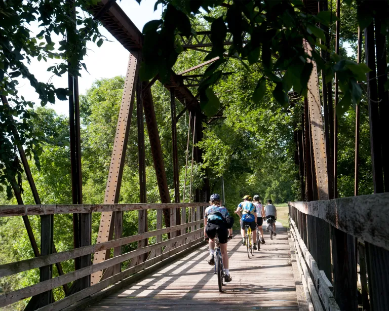 Biking Root River bike trail Lanesboro