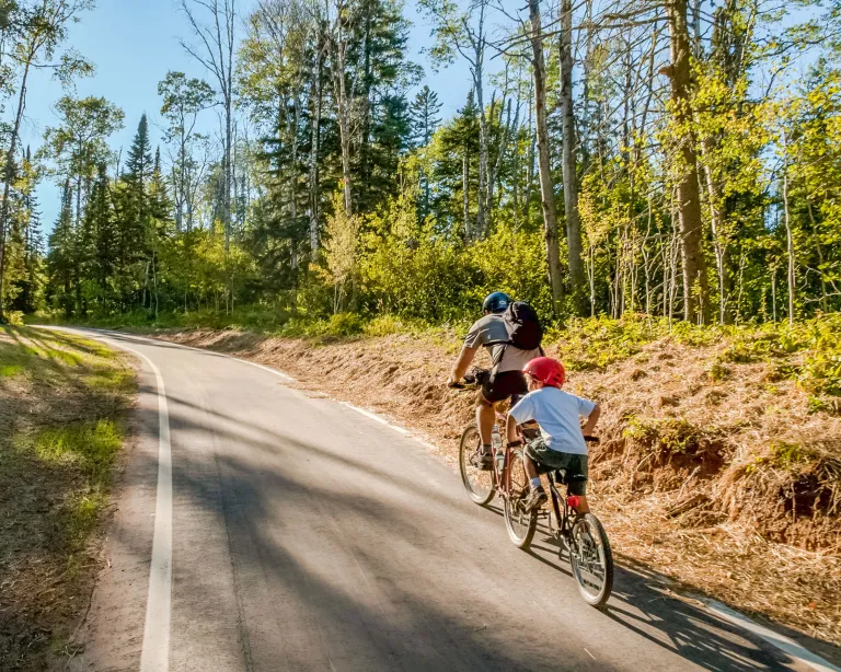 Gitchi Gami Bike Trail along the North Shore of Lake Superior