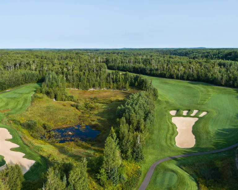 The "giant's footprint" fairway at Giants Ridge