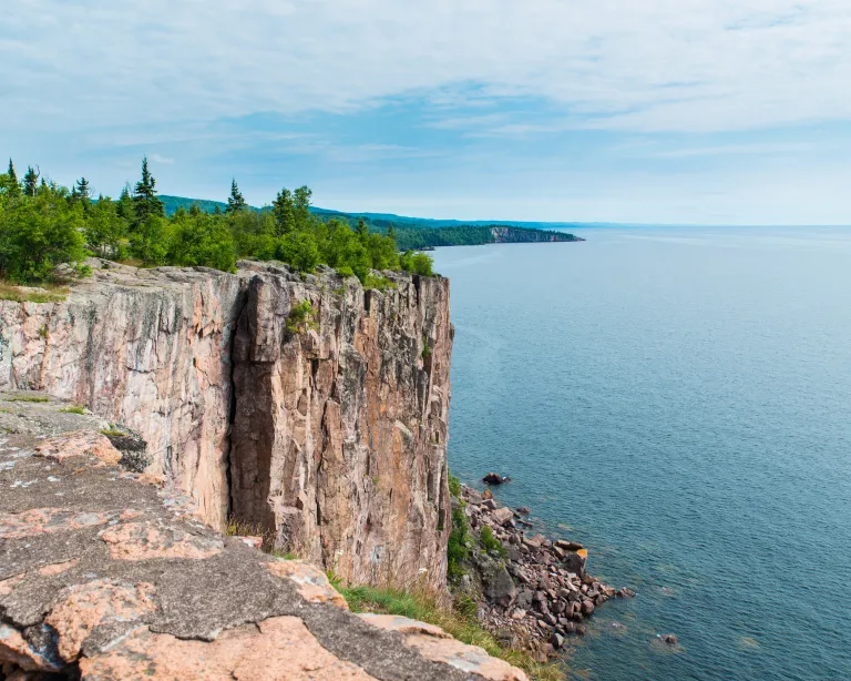 The "Palisade Head" rock cliff formation overlooking Lake Superior