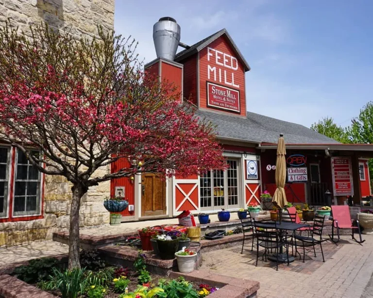 Exterior of the Stone Mill Hotel &amp; Suites