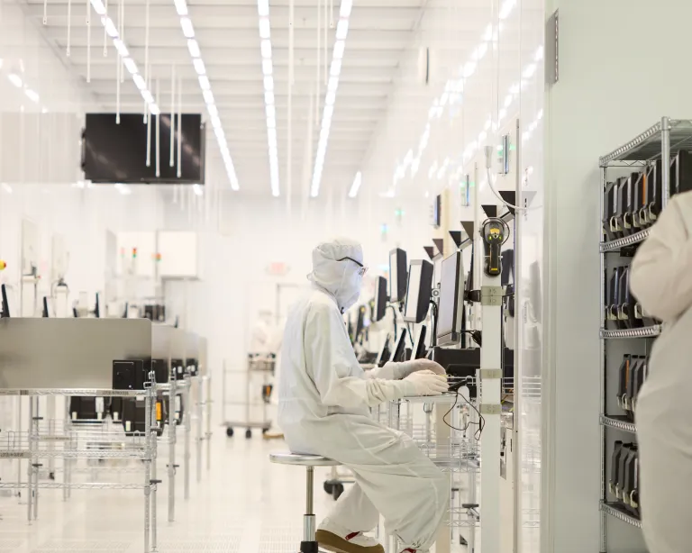 A clean room at Polar Semiconductor