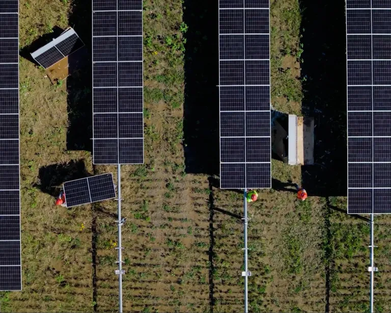 Solar panels at Blattner's Sartell headquarters